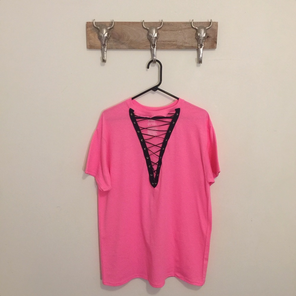 💖Custom Made Lace Up Tee